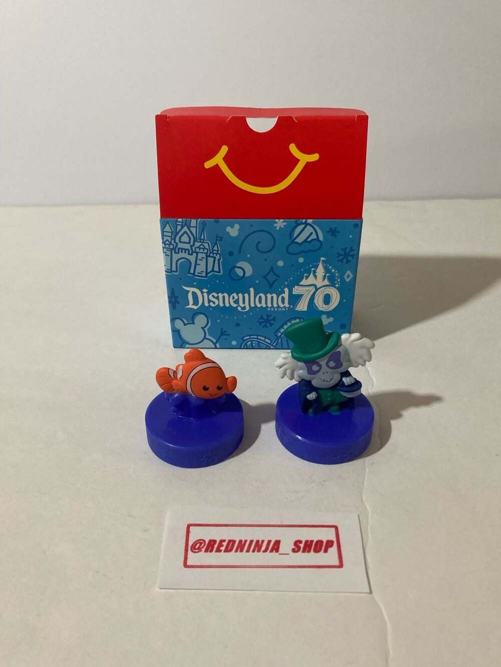 McDonald's Disneyland 70th Anniversary Happy Meal Figures - Nemo & Hatbox Ghost
